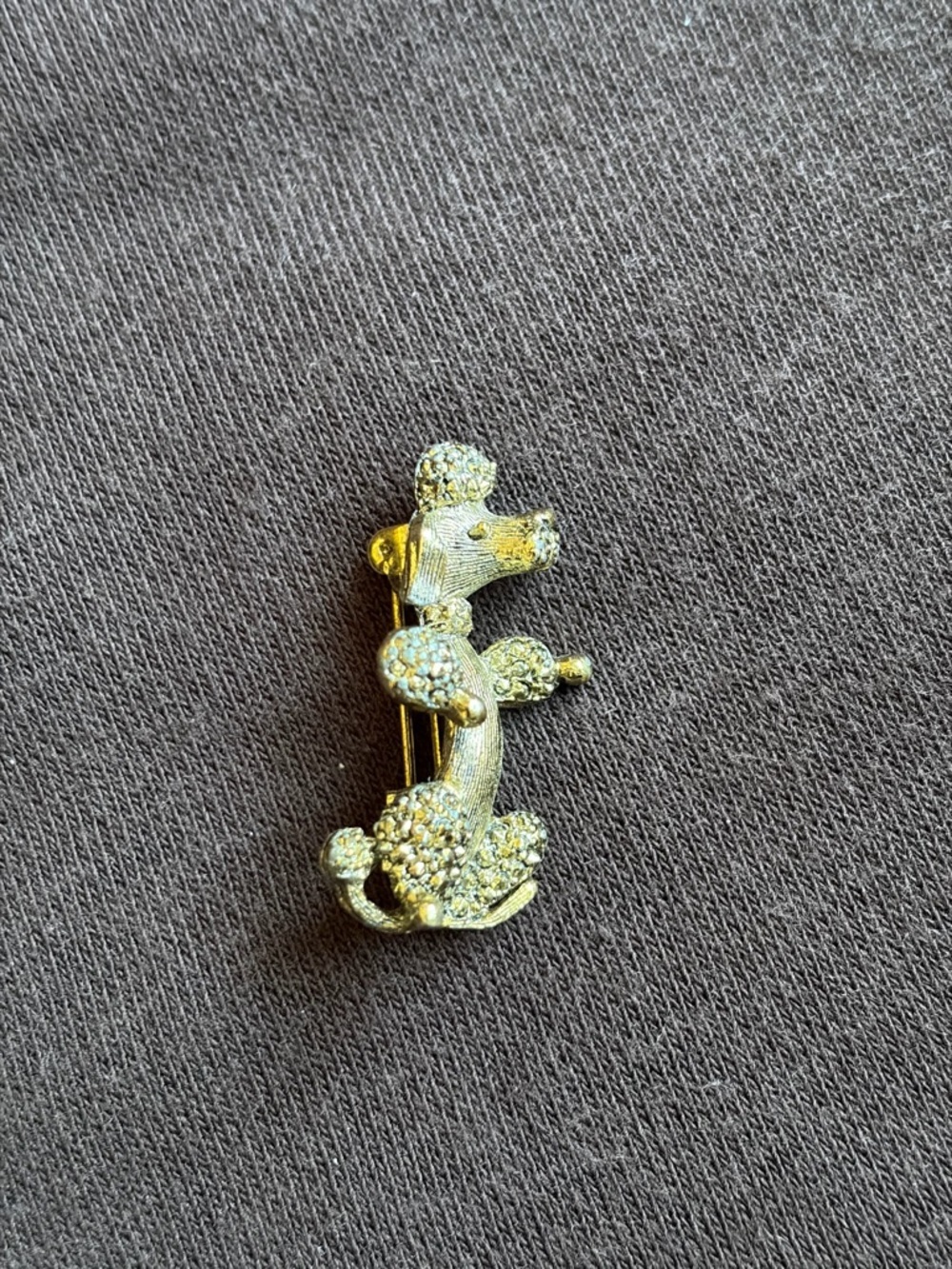 Vintage Gerrys Gold Tone Poodle Dog Brooch Pin